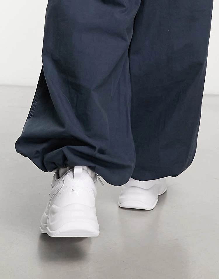 Puma Cilia Chunky Trainers In Triple White For Women - Image 4