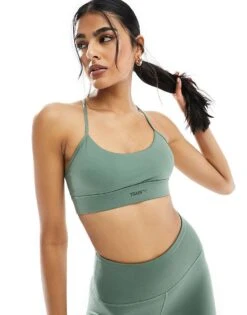 Puma Training Evolve Low Support Sports Bra In Light Green For Women
