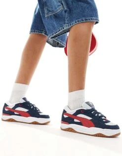 Puma 180 Trainers In Navy And Red For Unisex
