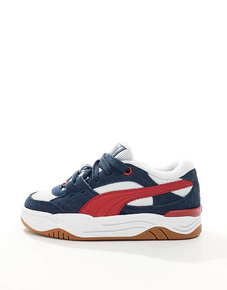 Puma 180 Trainers In Navy And Red For Unisex - Image 2