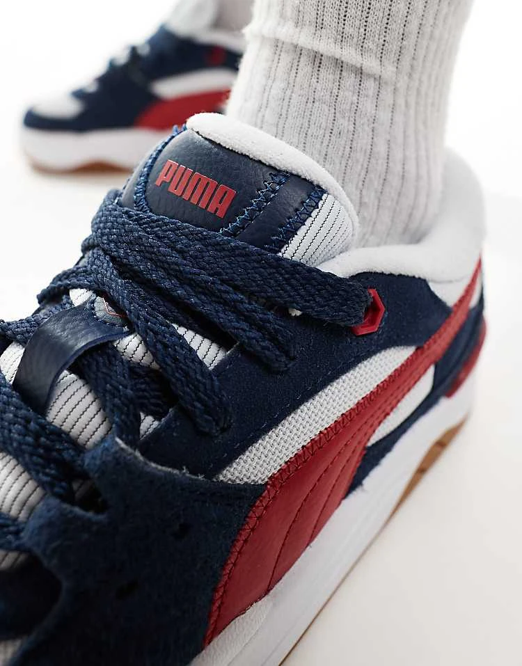 Puma 180 Trainers In Navy And Red For Unisex - Image 4