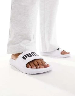 Puma Divecat V2 Lite Sliders In White For Unisex