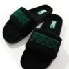 Puma Leadcat Sliders In Sherpa For Unisex Puma Black-pumpkin Pie