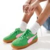 Puma Palermo Trainers In Green And Pink For Unisex
