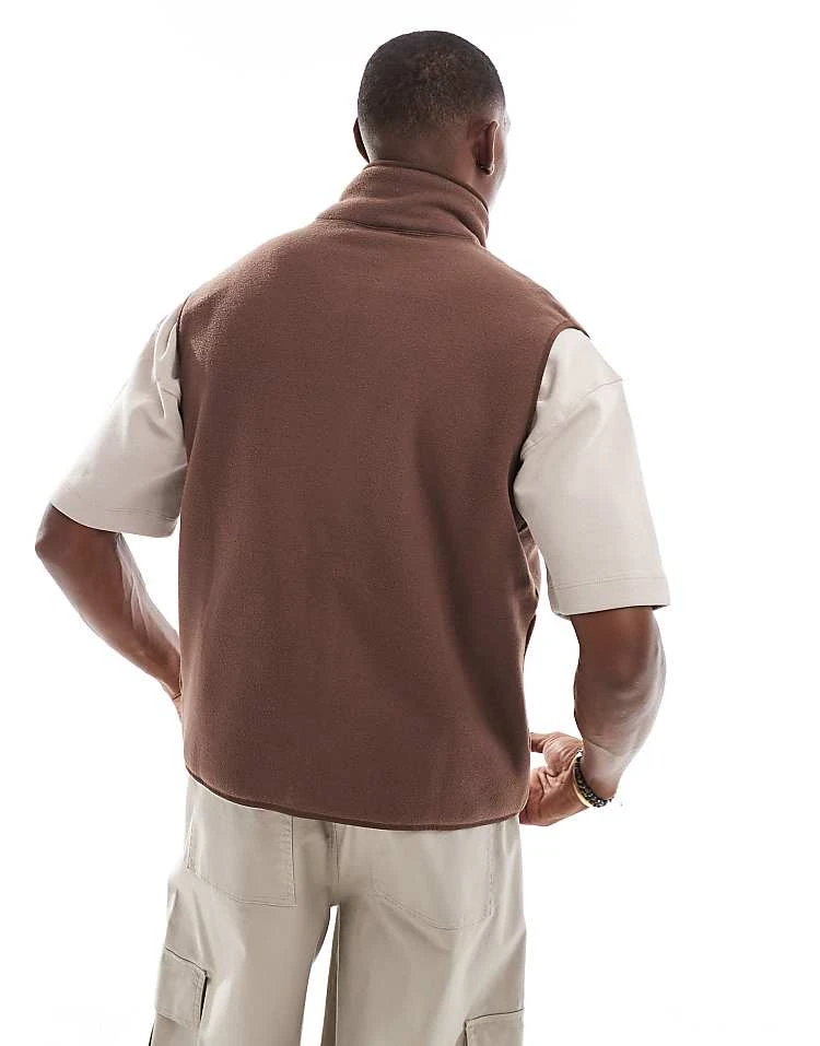 Puma Classics Polar Fleece Vest In Brown For Unisex - Image 2