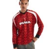 Puma Long Sleeve Football Jersey In Red For Unisex
