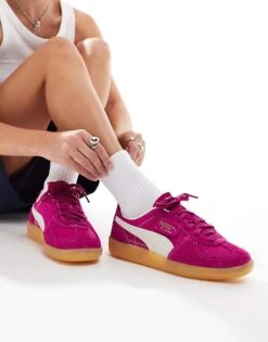 Puma Palermo Vintage Trainers In Pink For Unisex Light Pink