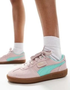 Puma Palermo Trainers In Light Pink For Unisex Purple