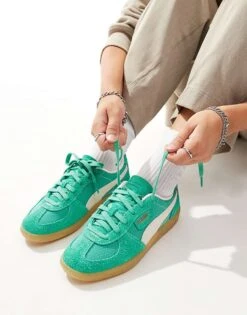 Puma Palermo Vintage Trainers In Green For Unisex Mid Green