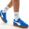 Puma Palermo LaModa Vintage Trainers In Blue For Unisex Mid Blue