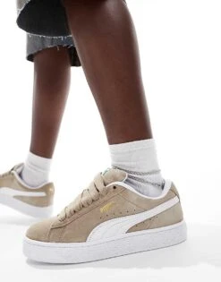 Puma Suede XL Trainers In Oak And White For Unisex