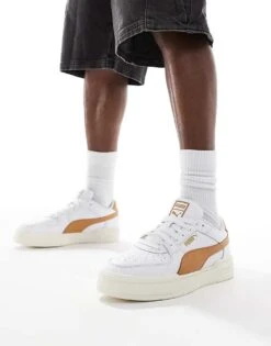 Puma CA Pro Classic Trainers In White And Caramel For Unisex