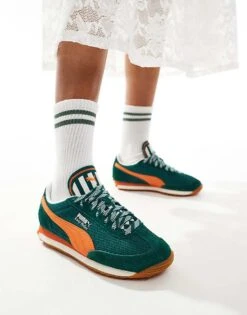 Puma Easy Rider Supertifo Trainers In Green And Orange For Unisex Mid Green