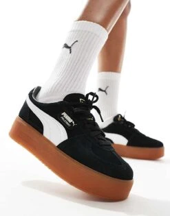 Puma Palermo Platform Trainers In Black For Unisex