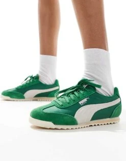 Puma Arizona Nylon Trainers In Green For Unisex Mid Green