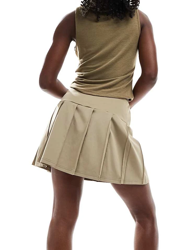 Puma Classics Pleated Mini Skirt In Beige For Women - Image 2