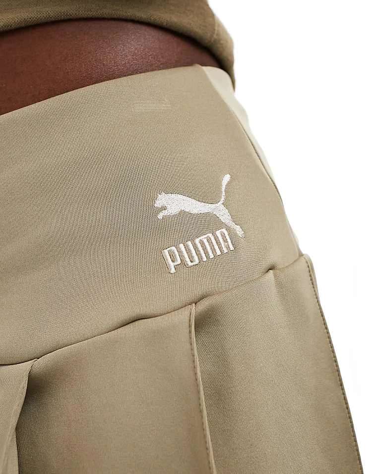 Puma Classics Pleated Mini Skirt In Beige For Women - Image 3