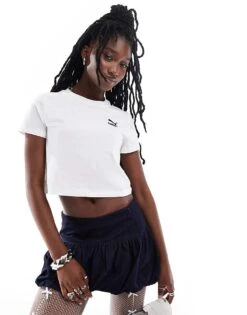 Puma Classics Baby Tee In White For Women