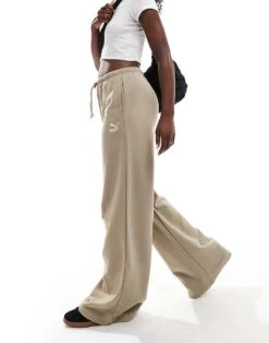 Puma Classics Relaxed Sweatpants In Beige For Women