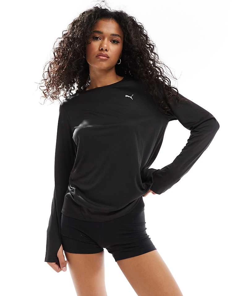 Puma Favorites Running Longsleeve T-shirt In Black For Women - Image 4