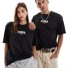 Puma Central Logo T-shirt In Black For Unisex