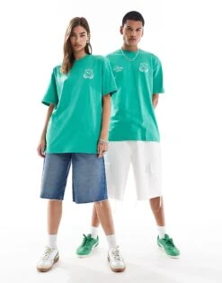 Puma Terrace Chest Logo T-shirt In Green For Unisex