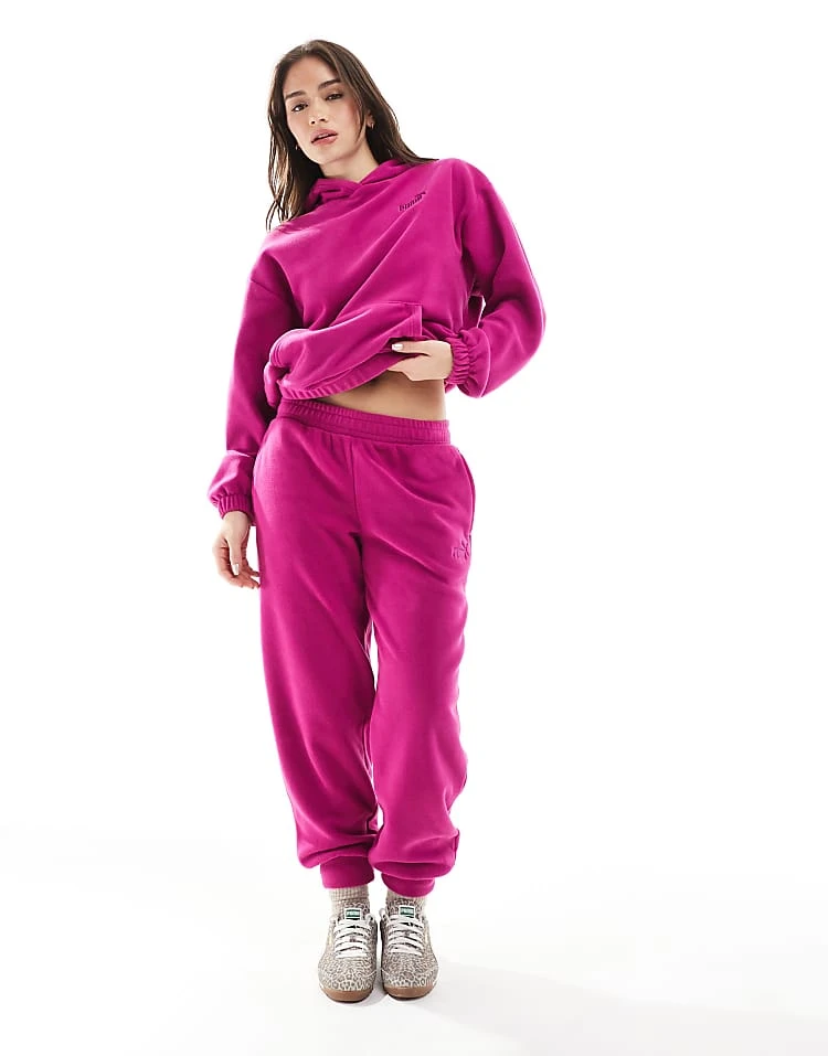 Puma Ess Elevated Pants In Magenta Gleam For Women