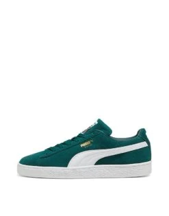 Puma Suede Classic Sneakers In Dark Green & White For Unisex Dark Myrtle-puma White