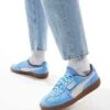 Puma Palermo 'Man City' Trainers In Baby Blue For Unisex Light Blue