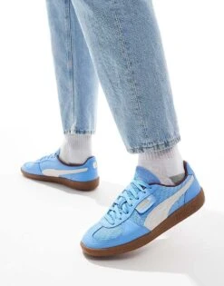 Puma Palermo 'Man City' Trainers In Baby Blue For Unisex Light Blue