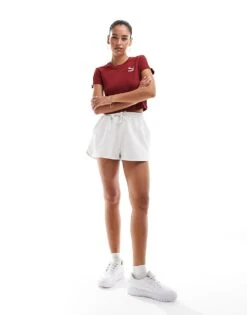 Puma Iconic T7 Baby T-shirt In Burgundy For Women Intense Red
