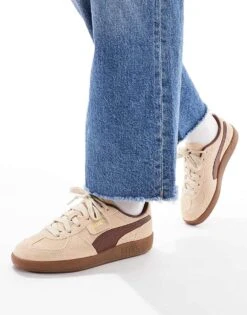 Puma Palermo Trainers In Light Brown For Women