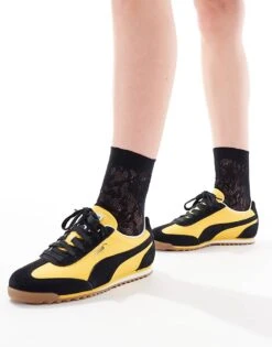 Puma Arizona Trainers In Yellow & Black For Women
