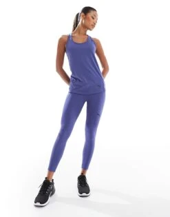 Puma Essential High Waisted Leggings In Blue For Women Mid Blue