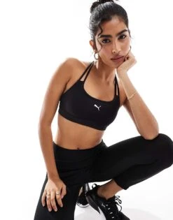 Puma Move Strappy Sports Bra In Black For Women