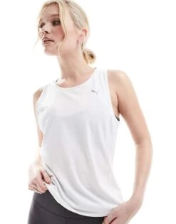 Puma Run Velocity Tank Top In White For Women