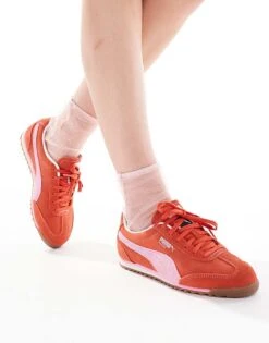 Puma Arizona Trainers In Red & Pink For Women