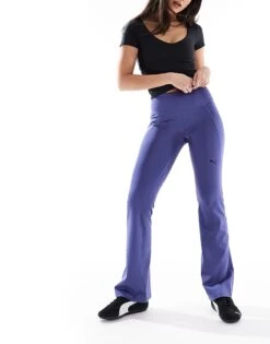 Puma Tad Essentials Bootcut Pants In Blue Crystal For Women