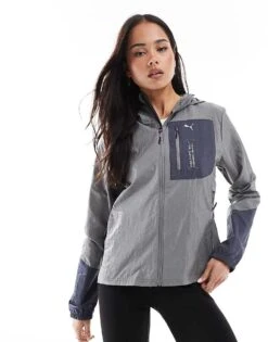 Puma Seasons Windcell Jacket In Cast Iron For Women