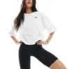 Puma Wardrobe Ess Oversized Short T-shirt In Puma White For Women