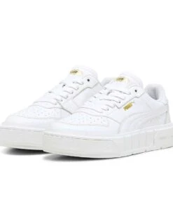 Puma Cali Court Leather Sneakers In Puma White For Women