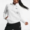 Puma Essentials Small Logo Hoodie In Grey For Women