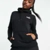 Puma Essentials Small Logo Hoodie In Black For Women Cotton Black