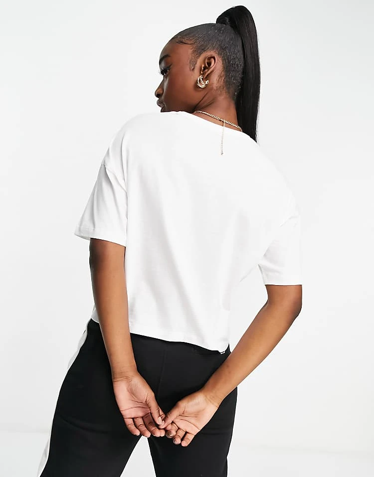 Puma Essentials Logo Cropped T-shirt In White For Women Puma White - Image 2